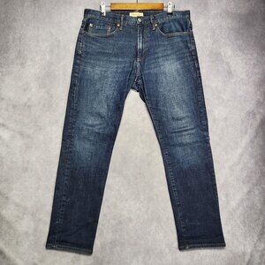 Gap 1969 Jeans Mens 34x30 Blue Slim Fit Denim Stretch White Streaks